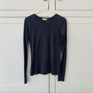 Goldie Blue/Gray Pima Cotton Long Sleeve Size XS